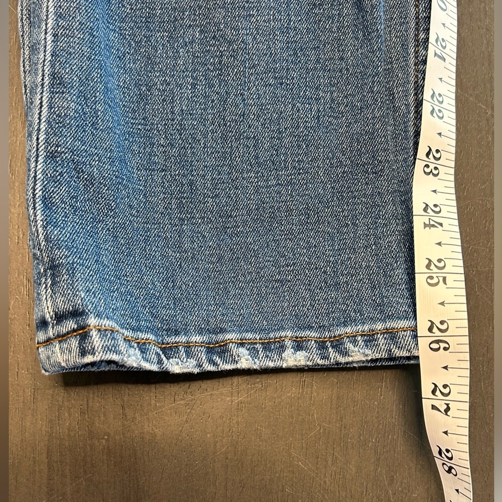 Abercrombie Fitch Ankle Straight Ultra High Rise med wash mild distress jeans 4R - Picture 5 of 5